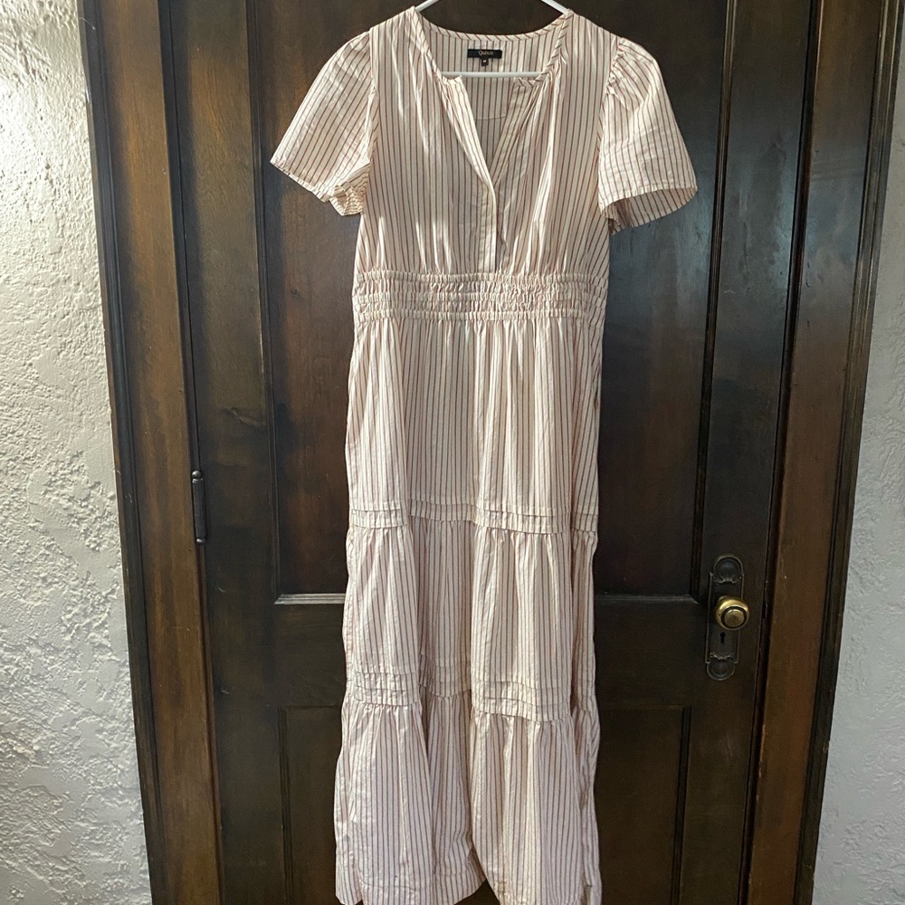 Quince Blush and Ivory Striped Maxi Dress